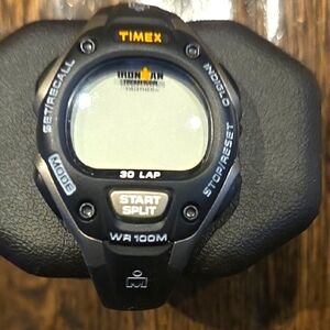 Vintage Timex Ironman Black and Gray Sports Watch